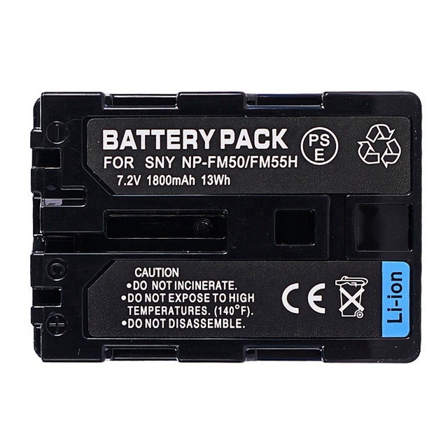 Rechargeable Li-ion Battery for Sony NP-FM50 NP-FM30 FM50 FM50 NP-FM55H NP-QM51 Camera Battery 7.2V 13WH 1800mAh