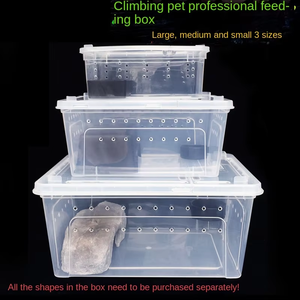 Boîte d'élevage de reptiles Rectangle écologique Durable en plastique à haute transparence pour lézards geckos serpents tortues - Product Image 6