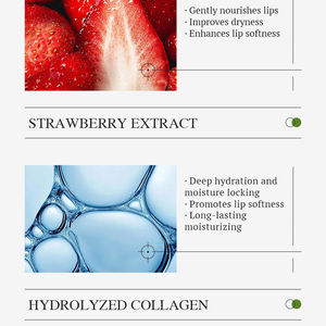 KORMESIC - Mascarilla Labial de Colágeno de Fresa de 25 g, Mascarilla Hidratante y Blanqueadora de Colágeno Coreano, Etiqueta Privada - Product Image 3