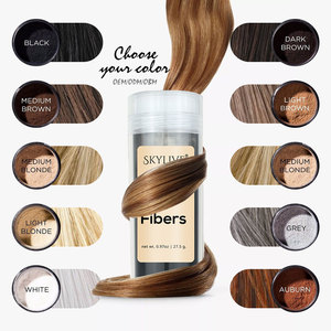 SKYLIVE Real Human <strong>Hair</strong> Building Fibers Synthetic Black/Brown <strong>Hair</strong> Texturizer Styling <strong>Gel</strong> <strong>Hair</strong> Thickener Fibers Volume <strong>Powder</strong> - Product Image 3