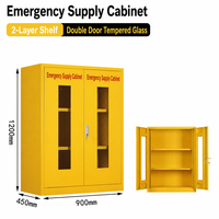 Armoire de sécurité industrielle en acier pour la prévention des incendies avec portes transparentes et serrure pour usage commercial et bureautique