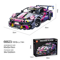 Precio de Fábrica, Set de Regalo Educativo Cyberpunk 1:10 para Construcción de Vehículos Modelo 911, Bloques de Construcción de Juguetes a Control Remoto