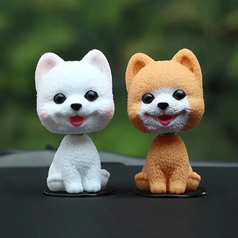 Resin crafts animal statue car dashboard decor home decoration cute dog ornaments toy bobblehead animal figure