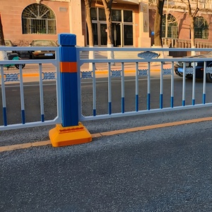 מחסום בטיחות נייד עירוני ZD DLHL23, מעקה נגד התנגשויות, גדר כביש, מתכת עמידה, כחול+לבן, ברמת הנדסה - Product Image 4