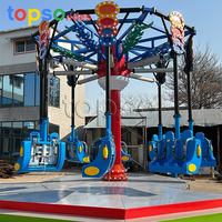 Manège de chaises volantes pour parc d'attractions extérieur, 16 places, avec rotation en spirale et jets d'air