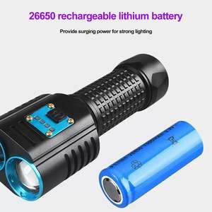 Fuente de <span class=keywords><strong>luz</strong></span> dual Recargable P50 Detección de fluorescencia Linterna <span class=keywords><strong>Luz</strong></span> blanca UV 365nm Multifuncional Impermeable USB IP65 - Product Image 3