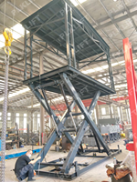 Plateforme élévatrice de stationnement à ciseaux de type fosse à 2 niveaux, empileur de voitures électrique souterrain à double étage sur mesure PLKLIFT en acier