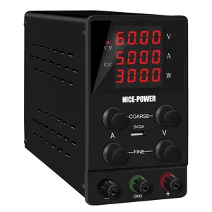 NICE-POWER-fuente de alimentación portátil SPS605, 300W, regulada, USB, CC, suministros de equipo eléctrico ajustable de laboratorio, potencia de 60V 5A