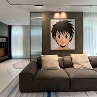 Ensemble de canapé en cuir véritable grain de vache noire normcore italien pour grand appartement meubles de salon