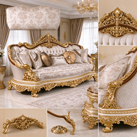 Ensemble de canapés en tissu velours, fauteuils, meubles, buffet, pour salon et maison