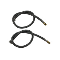 1/2 60cm Nylon Aluminium Tuyau De Douche Tuyaux Fil Mixte Noir Robinet Entrée D'eau Chaude Et Froide Tuyau Tressé Tuyau De Douche Noir