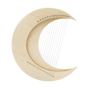 Harpe Moon Lyre en gros-Instrument en bois à 11 cordes, design en forme de lune (convient aux enfants) - Product Image 3