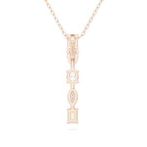 Collier pendentif en diamant de laboratoire pour femmes, tendance, or rose, or blanc, argent, bijoux de luxe, cadeau - Product Image 1