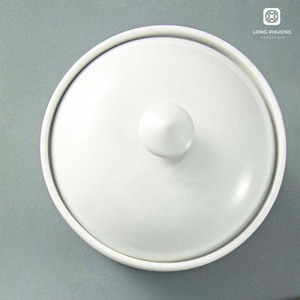 OEM Manufacturer High Quality 3\" Ceramic White <b>Sugar</b> <b>Bowl</b> with Lid for Serving in Restaurants & Hotels - Product Image 4