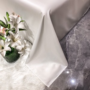 Parure de lit 4 pièces en satin de coton égyptien de luxe, couleur unie, housse de couette blanche, taies d'<span class=keywords><strong>oreiller</strong></span> - Product Image 5