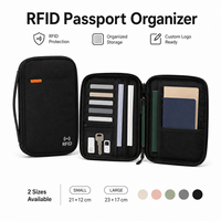 Porte-passeport RFID personnalisé avec logo pour organiser les documents de voyage, porte-cartes de crédit mince anti-vol pour hommes et femmes