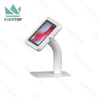 LST18B-P 8 ",10" courbe en métal de bureau pour IPad kiosque support comptoir Android tablette kiosque support avec serrure pour iPad support kiosque