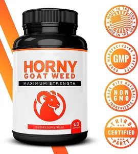 Own Brand Horny Goat Weed Capsules Complex With Tongkat Ali Maca Root Enlargement Pills For Man Boost Stamina Energy