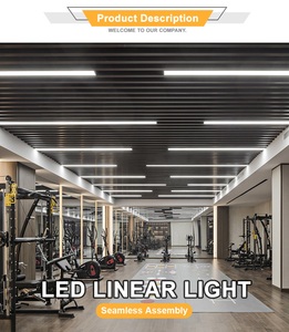 Mới nhất nhôm đèn chùm treo Duplex Đèn chùm lên và xuống ánh sáng tuyến tính ánh sáng đồ đạc 2025 - Product Image 3