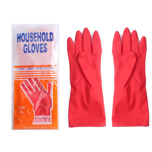 Directo HK 40g amarillo poliéster uso General impermeable lavavajillas guantes protectores orificio para el pulgar para mujeres cocina Natural - Product Image 3
