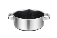 Ensemble de 9 ustensiles de cuisine en acier inoxydable avec poêle à frire à motif nid d'abeille, casseroles et poêles à induction, ensemble de cuisine haut de gamme