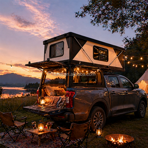 Auvent <span class=keywords><strong>de</strong></span> camionnette en aluminium <span class=keywords><strong>de</strong></span> qualité supérieure avec toit rigide en nid d'abeille et tente <span class=keywords><strong>de</strong></span> toit verticale intégrée pour camions 4x4 - Product Image 4