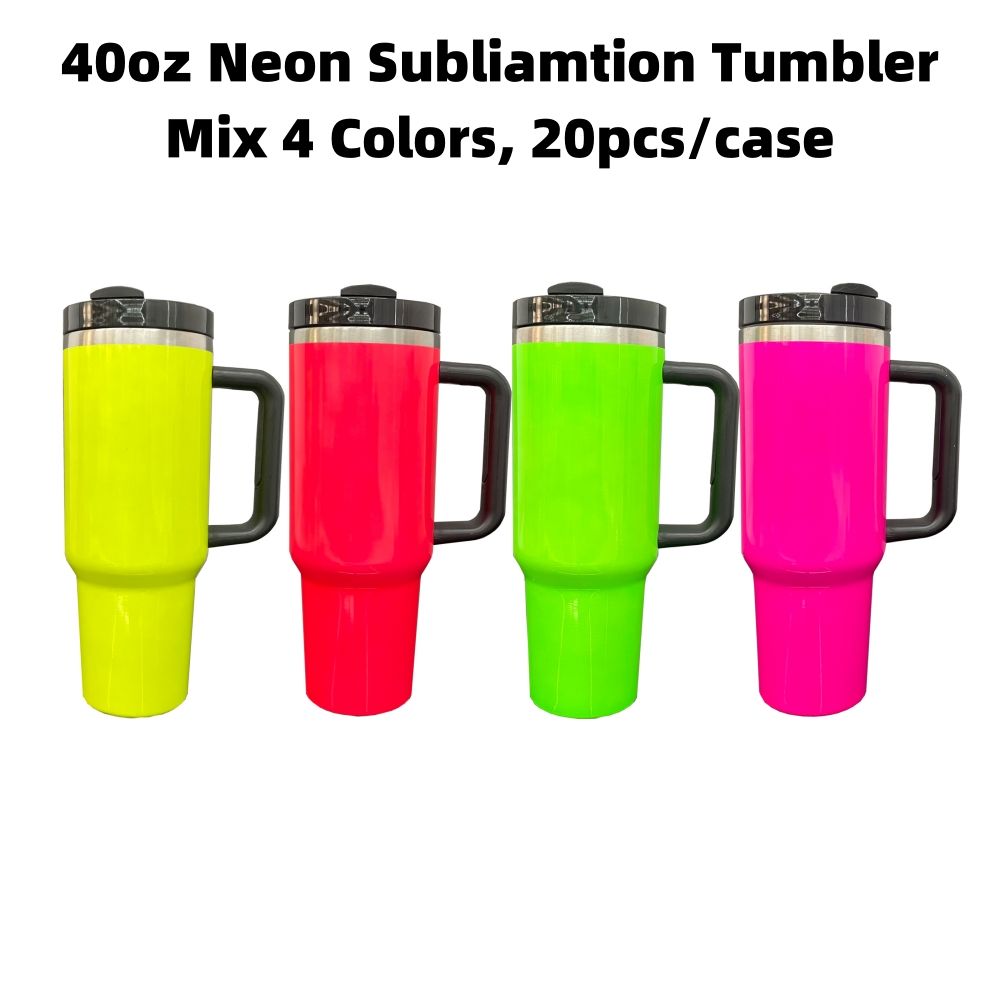 40oz couleur néon Sublimation