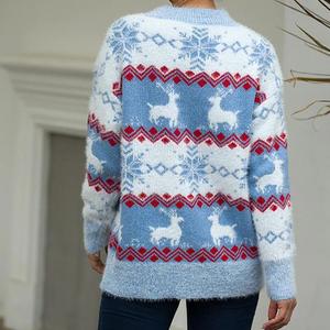 Pulls d'hiver chauds à motif de rennes, pulls de Noël moches en tricot pour femmes - Product Image 2