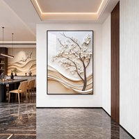 Peinture en porcelaine de cristal, motif papillon 3D moderne et luxueux, pour décoration intérieure, salon, hôtel, café - Vente en gros directe usine