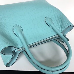 Bolso de mano 100% de piel de cocodrilo auténtica – Elegante bolso de diseñador con cierre de cremallera, bolso de mano de piel exótica de lujo - Product Image 4