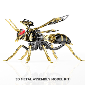 Rompecabezas Metálico 3D de Colibrí - Elegante Arte de Insectos para Adultos, Escultura de Escritorio Única y Kit de Construcción para Aliviar el Estrés - Product Image 1