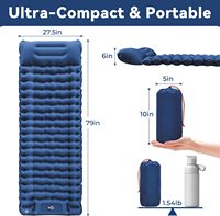 Matelas gonflable ultraléger Source Factory avec pompe intégrée |   Conception compacte en nylon imperméable de 5 pouces d'épaisseur pour