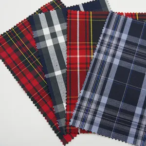 Plaid check tessuto morbido tinto in filo 65% poliestere 35% cotone tessuto uniforme scolastica per camicia