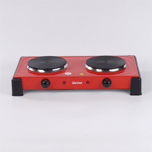 <span class=keywords><strong>Plaque</strong></span> chauffante double électrique portable haute puissance 2000W avec voyant lumineux pour comptoir - Product Image 1