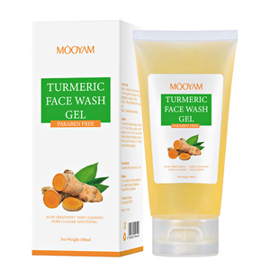 Turmeric Facial Cleanser, Natural Turmeric Acne Remover Deep Pore Gentle <b>Face</b> Cleanser - Product Image 1