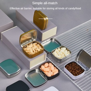 Tùy chỉnh tùy chỉnh in logo rỗng tinplate cấp thực phẩm cổ điển bản lề nhỏ kẹo nhỏ bao bì kim loại một hộp thiếc - Product Image 4