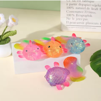 Jouet de décompression en forme de poisson rouge en sucre de malt, jouet anti-stress à rebond lent, poudre dorée de sucre de malt