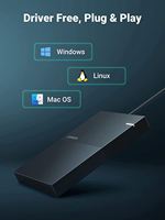 Carcasa UGREEN de disco duro de 2,5 pulgadas integrada con cable de 1,6 pies sin herramientas SATA a USB externo SATA SSD HDD