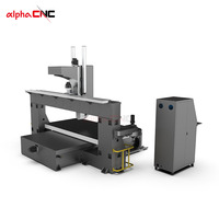 Machine de fraisage CNC à 5 axes Alpha avec commande DSP et moteur servo, machine de fraisage CNC à 5 axes pour le bois, le MDF, la mousse, la sculpture 3D