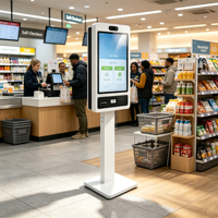 Kiosque de commande mural à écran tactile de 21,5, 24, 32, 43, 49 pouces, kiosque de paiement pour restaurant avec lecteur de code QR, imprimante de reçus