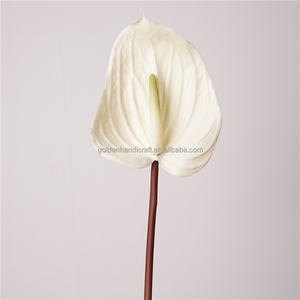 بيع بالجملة نباتات أنثوريوم اصطناعية واحدة ثلاثية الأبعاد طباعة حقيقية أنثوريوم لترتيب الزهور ديكور المنزل الزفاف - Product Image 2