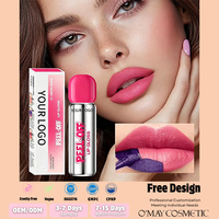 Gloss à lèvres mat vegan haute pigmentation, résistant à l'eau, anti-adhésif, facile à appliquer, durable, personnalisable avec votre marque, best-seller