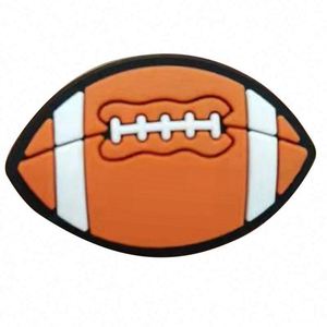 Wholesale 3D Basketball <strong>Football</strong> Baseball PVC Shoe <strong>Charms</strong> with Loop for Clogs Sports Fans Summer Bulk Pack - Product Image 4