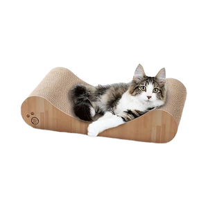 Fábrica Venda Quente Altamente Confortável Clássico Sofá <span class=keywords><strong>Cat</strong></span> Scratcher Curvo Madeira Eco-friendly Durável Pet <span class=keywords><strong>Toy</strong></span> Bed Indoor Use - Product Image 1