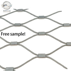 Anyaman polos 304 tali baja tahan karat jaring untuk pagar taman perlindungan & pegangan tangga panel jaring keselamatan - Product Image 1