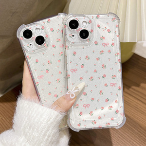 เคสโทรศัพท์แบบเต็มจอ ลายดอกไม้เล็กๆ วิบวับ สำหรับ iPhone 17 Pro Max ใช้ได้กับ iPhone 14/15, iPhone 13 แบบเต็มตัว 12 แบบนิ่ม - Product Image 4