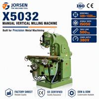 Fresadora Vertical Manual X5032 para Producción de Pequeños Lotes, Piezas Metálicas Personalizadas, Mecanizado de Taller