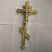 Cercueil montage croix orthodoxe en stock russe funérailles jésus croix cercueil croix cercueil accessoires
