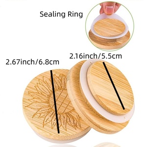 Ensemble <span class=keywords><strong>de</strong></span> 6 couvercles <span class=keywords><strong>en</strong></span> bambou pour bocaux <span class=keywords><strong>en</strong></span> <span class=keywords><strong>verre</strong></span>, couvercles hermétiques pour bocaux, couvercles pour contenants <span class=keywords><strong>de</strong></span> miel et <span class=keywords><strong>de</strong></span> <span class=keywords><strong>yaourt</strong></span> pour le rangement <span class=keywords><strong>en</strong></span> cuisine - Product Image 6