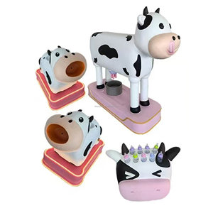 Équipement de jeu intérieur en fibre de verre pour enfants, avec jeu de rôle d'alimentation de vache, pour centres commerciaux, parcs d'attractions et usage domestique - Product Image 1